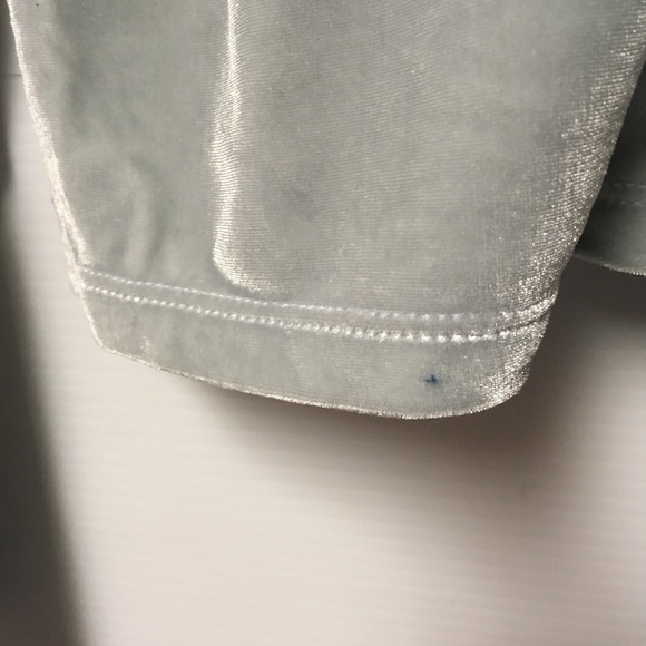Soft Blue Grey Velvet Zip up J. Crew Jacket - Picture 5 of 6